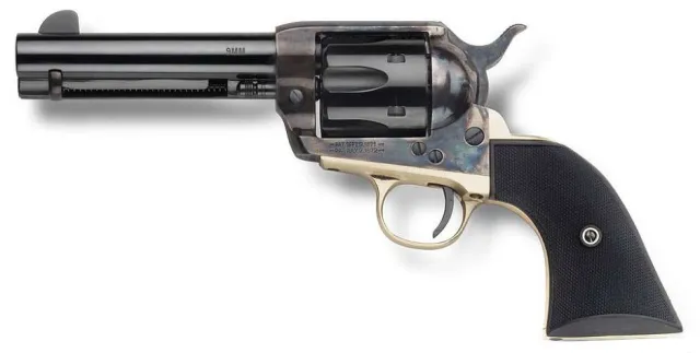 Pietta HF9CHBR434NMBP 9mm 4.75" Brass Grip Case Hardened Frame - View 2