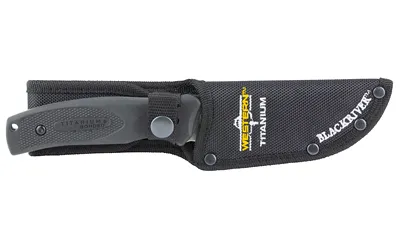 Camillus 19232 Western Black River 3.75" Fixed Blade Knife, Rubber Handle - View 4