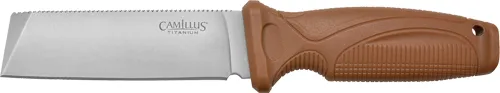 Camillus 19627 Swedge 4.3" Fixed Blade Knife, Titanium Bonded, Tan Handle - View 2