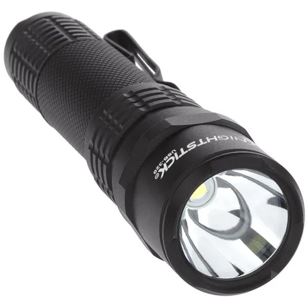 Nightstick USB320 Tactical Black Anodized Hardcoat Aluminum White Cree LED Flashlight 320 Lumens 111 Meters Range - View 2