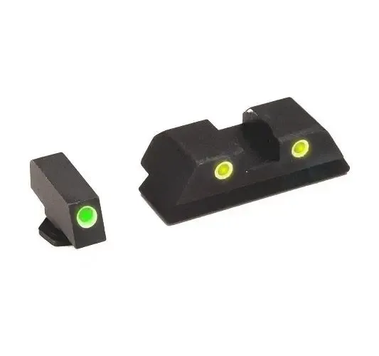 AmeriGlo GL121 Classic Tritium Sight Set for Glock Green White Outline... - View 2