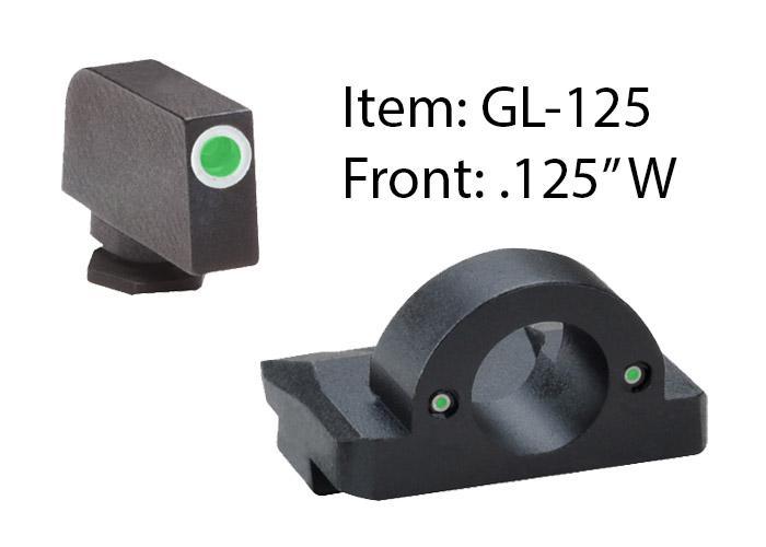 AmeriGlo GL126 Ghost Ring Sight Set Glock Gen 1-4 Tritium Green/White - View 2