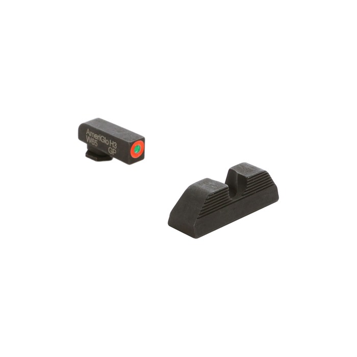 AmeriGlo GL353 Protector Sight Set Glock Green Tritium Orange Outline - View 3