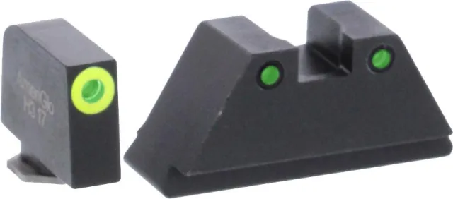 AmeriGlo GL252 Optic Sight Set Glock XL Tall Green Tritium LumiGreen - View 2