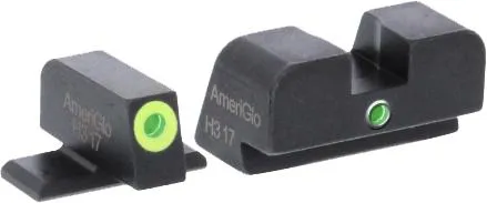 AmeriGlo SG301 i-Dot Sight Set SIG Sauer Green Tritium LumiGreen Front - View 2