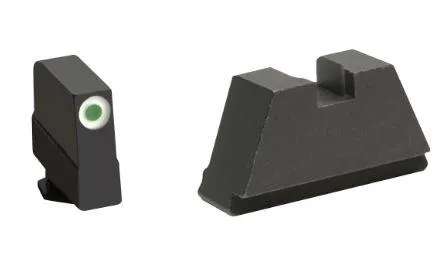 AmeriGlo GL491 Optic Sight Set Glock 3XL Tall Green Tritium Black Rear - View 2