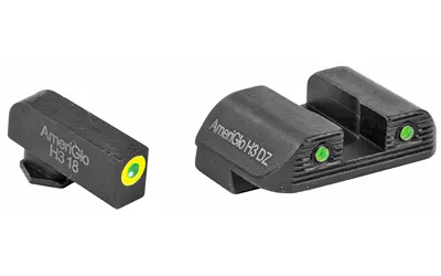 AmeriGlo GL822 Trooper Sight Set for Glock Green Tritium LumiGreen Outl... - View 3