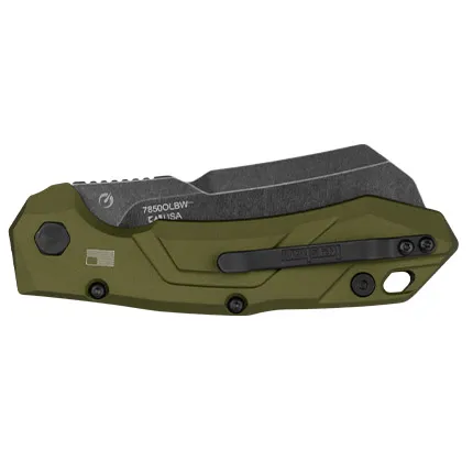 Kershaw Launch14 Cleaver 3.375 In Olive Carbon Fiber 7850OLBW - View 2