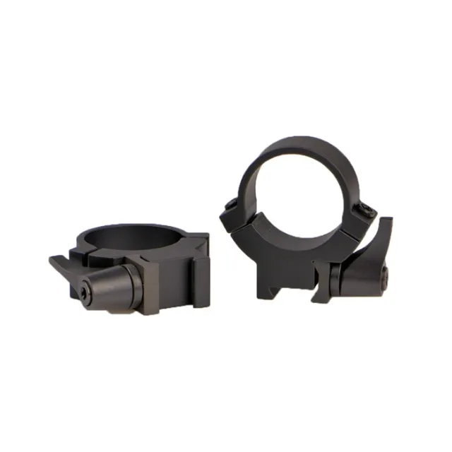 Warne 721LM 1" Medium QD Dovetail Rings Black 0.90" Height - View 2