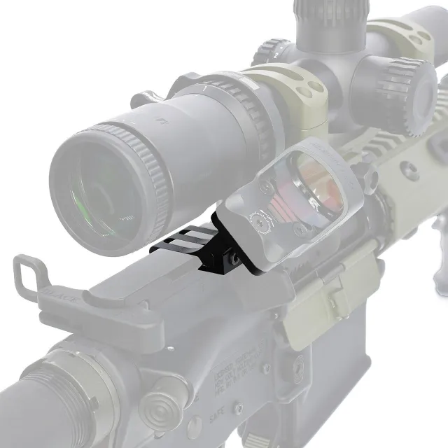 Warne 6110MR Red-Dot Riser 45 deg Offset Reflex Black Anodized Aluminum - View 2