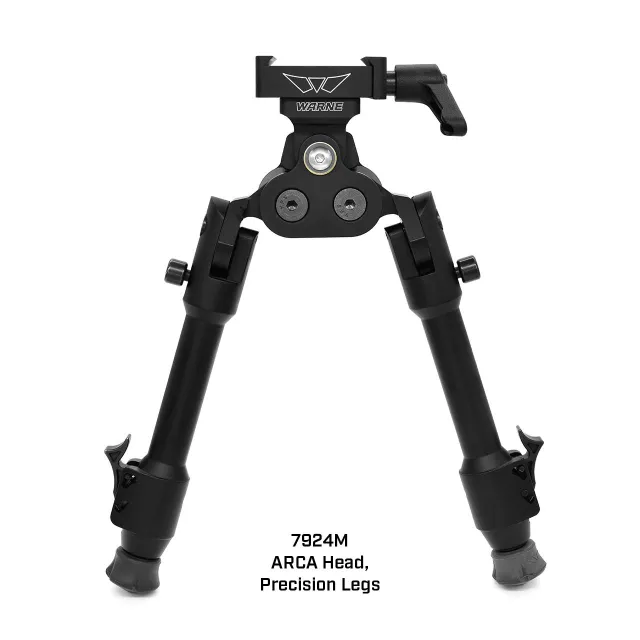 Warne 7924M Skyline Pro Bipod Black Anodized ARCA Interface 7075 Aluminum - View 2