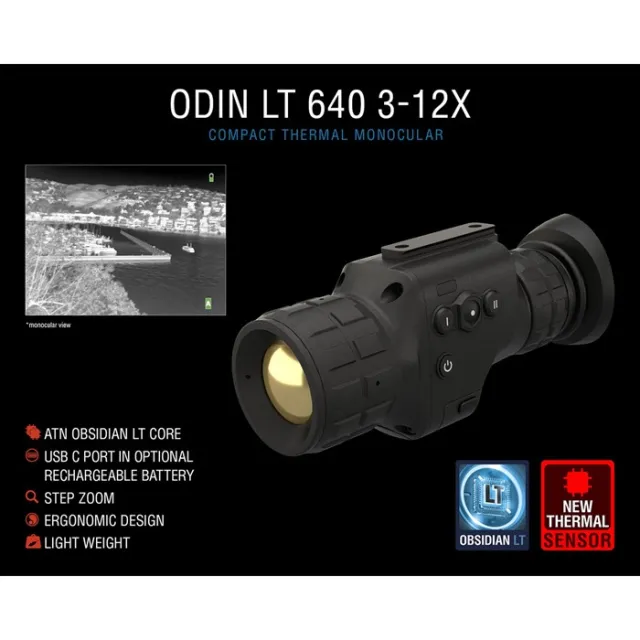 ATN TIMNODN635X Compact Thermal Viewer 3-12x 35mm 640x480 Black - View 2
