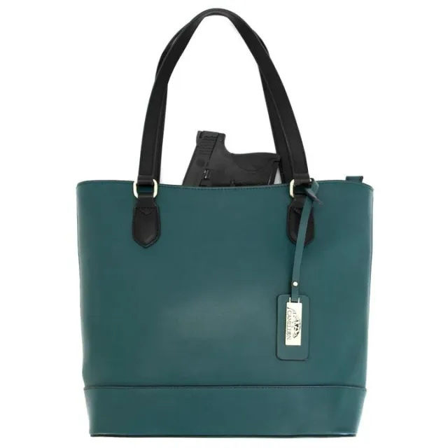 Rugged Rare 49634 Evelyn Concealed Carry Purse, Green, 15.5"x12"x5" - View 2
