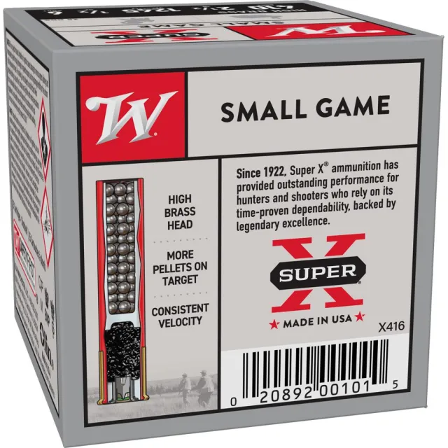 Winchester Ammo X416 Super X Heavy Game Load 410 Gauge 2.50" 1/2 oz 6 Shot 25 Per Box/ 10 Cs - View 2