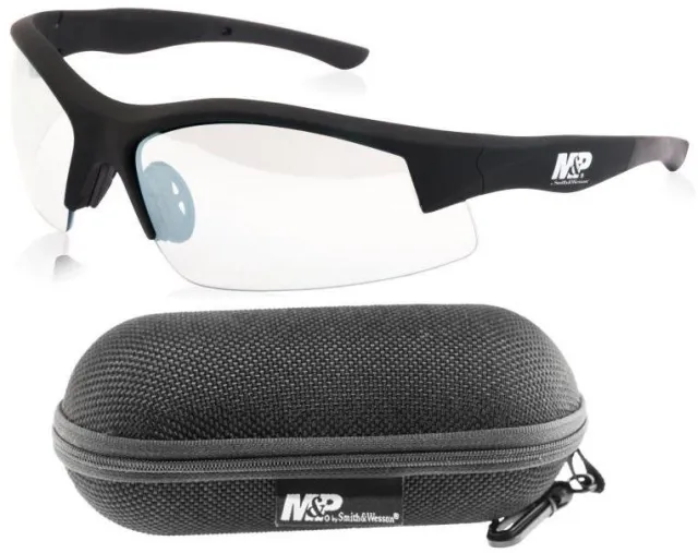 Smith & Wesson Super Cobra Frame Shooting Glasses Black Rubberized Clear Mi - View 2