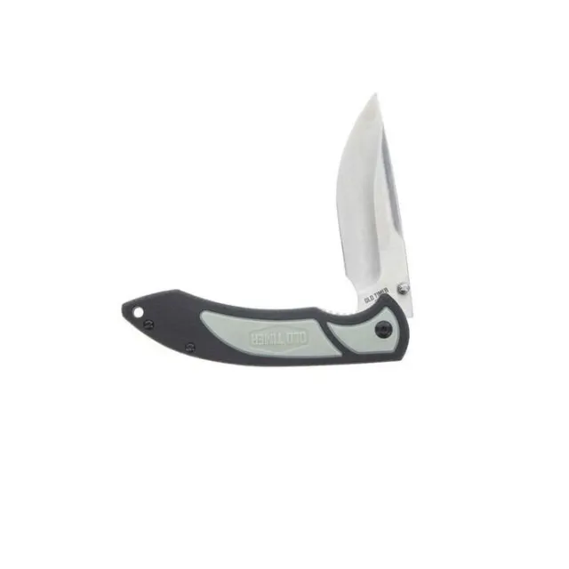 Old Timer Trail Boss Drop Point Folder 3.5 in Blade Black TPE Handle - View 2