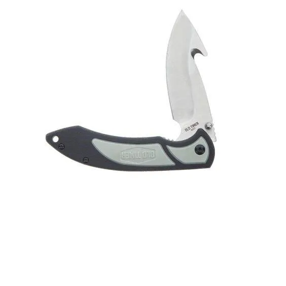 Old Timer Trail Boss Gut Hook Folder Knife 3 1-2" Blade Black - View 2
