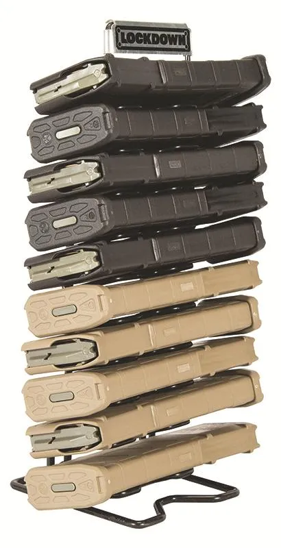 Lockdown 222972 AR-15 Magazine Rack Vinyl Coated Steel Black - View 2