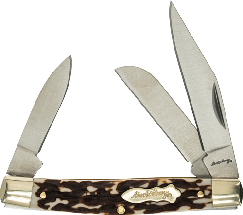 Uncle Henry 1136002 Knife 3 Blade Folder 2.5 in Staglon Handle - View 2