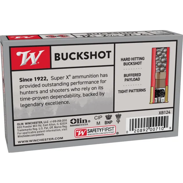 Winchester XB124 Lead-4 Buck 12 Gauge 2.75 In 27 Pellets - View 2