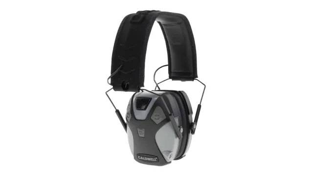 Caldwell E-Max Pro 1099602: High-Quality Stereo Sound, 23dB Noise Reduction, Low-Profile Design, Gray/Black - View 2