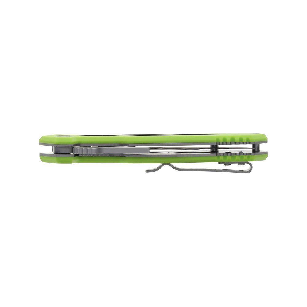 Schrade Isolate Enrage 7 Folding Knife 2.60 in 420A Steel Green Handle - View 2