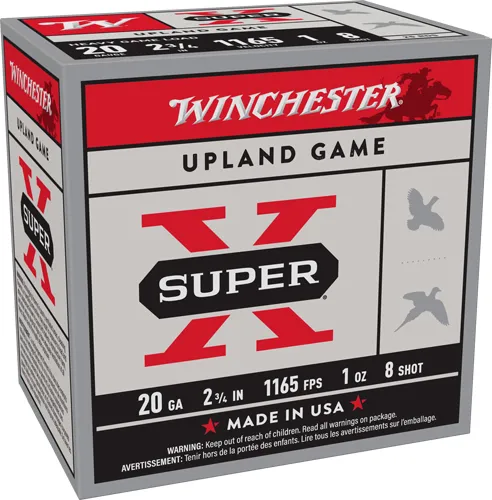 Winchester Super-X 20GA 2.75" 1165FPS 1oz #8 Shot - 250rd Case - View 2