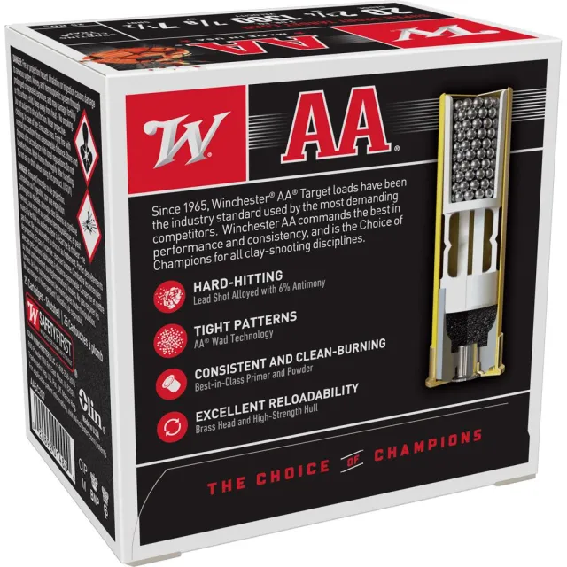 Winchester Ammo AASC207 AA Super Sport Sporting Clay 20 Gauge 2.75" 7/8 oz 1300 fps 7.5 Shot 25 Bx/10 Cs - View 2
