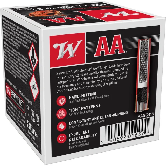 Winchester Ammo AASC418 AA Super Sport Sporting Clay 410 Gauge 2.50" 1/2 oz 1300 fps 8 Shot 25 Bx/10 Cs - View 2