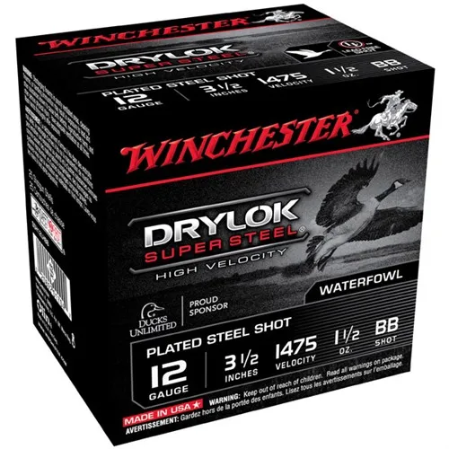 Winchester Ammo SSH12LHBB DryLock Super High Velocity 12 Gauge 3.50" 1 1/2 oz 1475 fps BB Shot 25 Bx/10 Cs - View 2