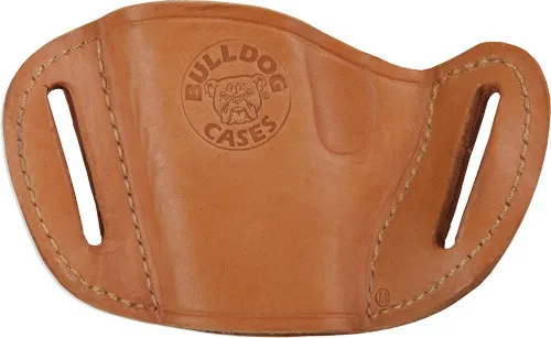 Bulldog CASES Small - RH Tan Molded Leather Belt Slide Holster MLT-S - View 2