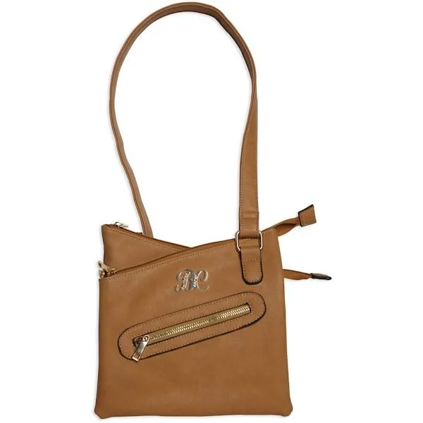 Bulldog BDP032 Cross Body Purse Tan Leather Universal Holster 9.5 in - View 2