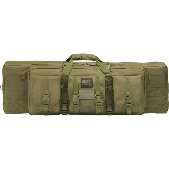 Bulldog BDT40-37G 37" Tactical Rifle Case Green with MOLLE & Pockets - View 2