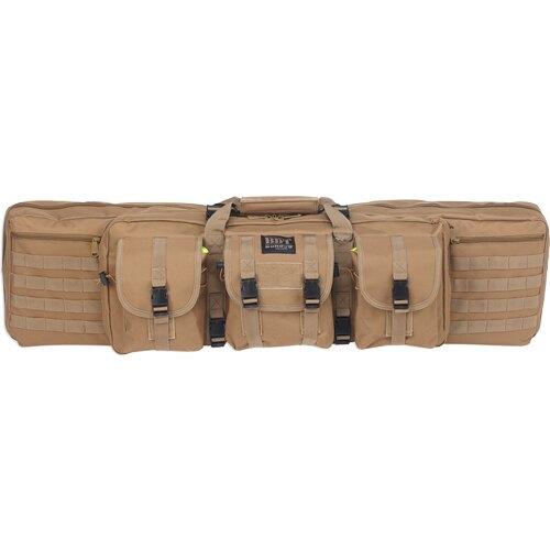 Bulldog BDT60-37T Double Rifle Bag 37 In Tan 3 Accessory Pockets - View 2