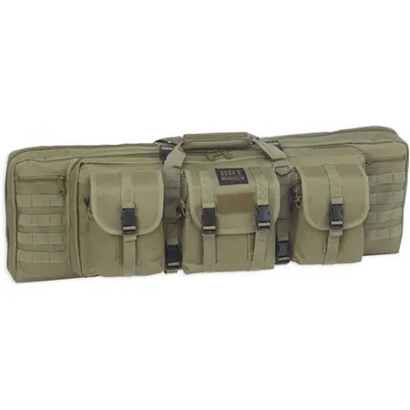Bulldog BDT Tactical Double Rifle Bag 37 in Green Nylon Padded Divider - View 2