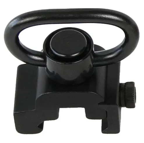 Bulldog BD886 Deluxe Push Button Swivel Black 1.25" Steel QD Rail Mount - View 2