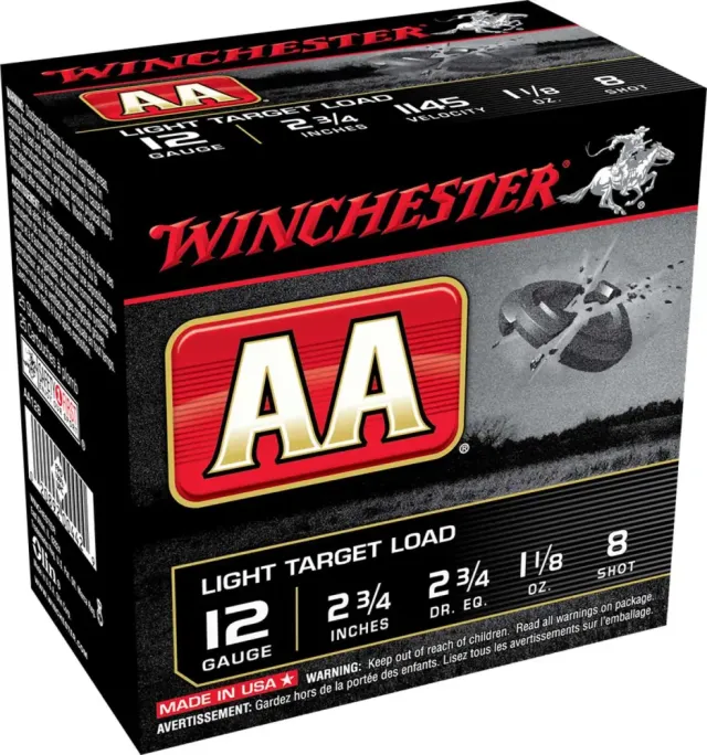 Winchester AA128VP AA Light Target 12 Gauge 2.75" 1 1/8 oz 1145 fps 8 Shot - View 2