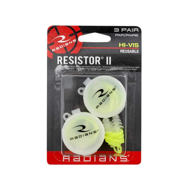 Radians Resistor II High Visibility Reusable Earplugs 27dB 3/ct - View 2