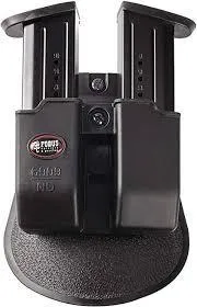 Fobus 6909NDP Double Mag Pouch Black Polymer Paddle Double Stack 9/40 - View 2
