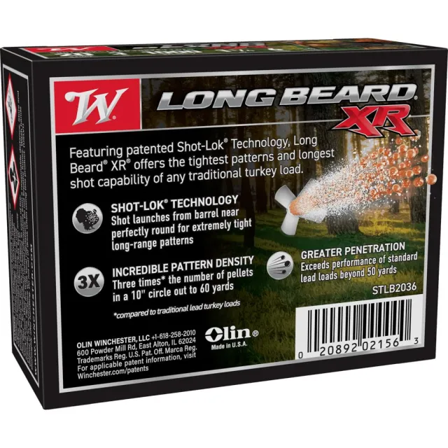 Winchester STLB2036 Long Beard XR 20 Gauge 3 in 1 1/4 oz 6 Shot 10 Rounds - View 2