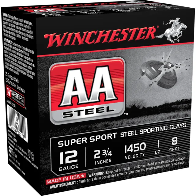 Winchester Ammo AASCL12S8 AA Super Sport Sporting Clay 12 Gauge 2.75" 1 oz 1450 fps 8 Shot 25 Bx/10 Cs - View 2