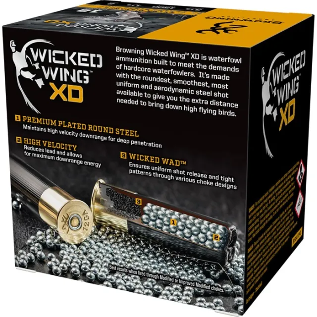 Browning Wicked Wing XD Extra Distance 12 Gauge 3.5" 1 1/2 oz 2 Shot - View 3