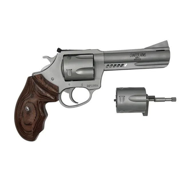 Charter Arms 73942 Revolver Double Dog 357/9MM 4.2" Stainless/Walnut - View 2