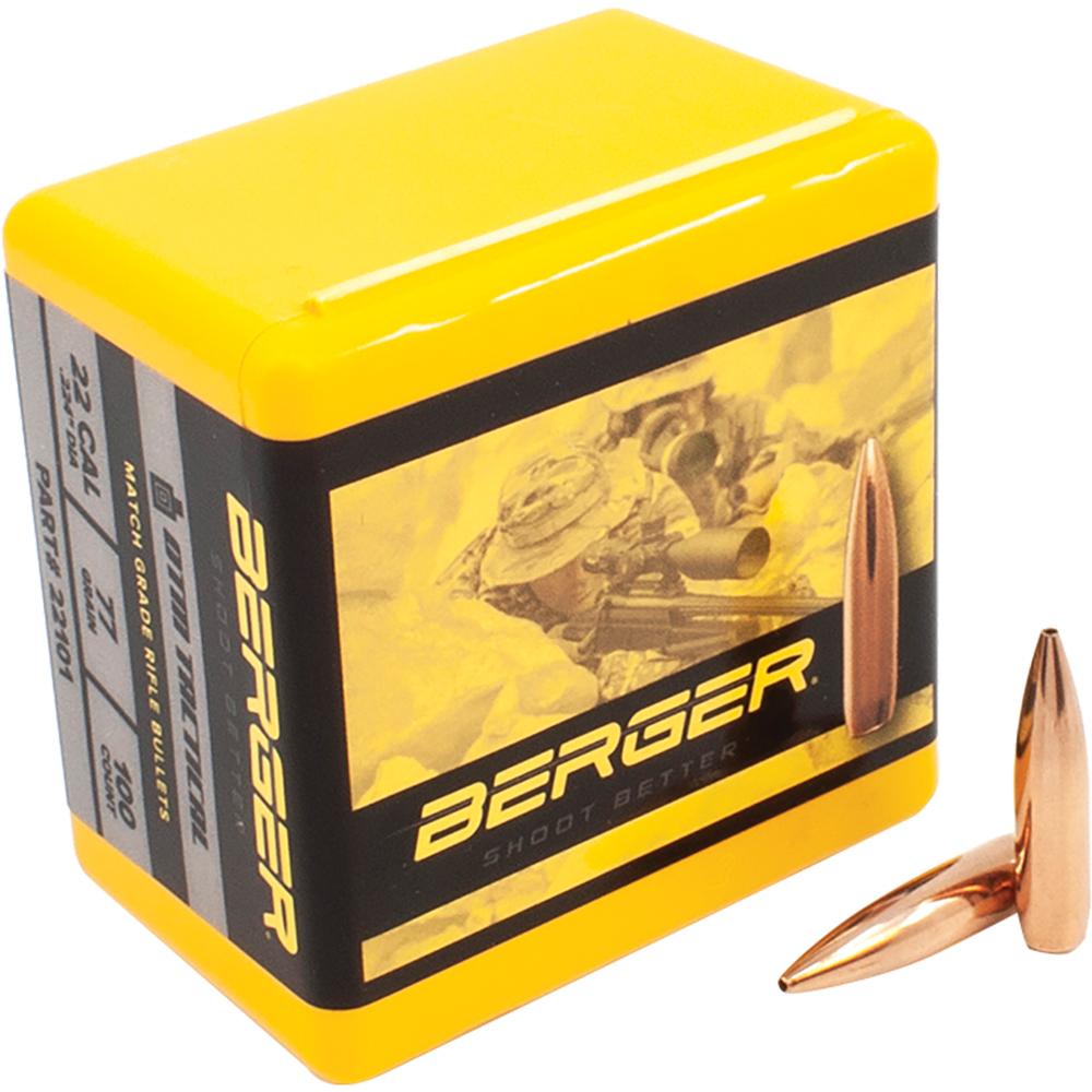 Berger 22101 22 Caliber 77gr Open Tip Match Bullets 100/Box - View 2