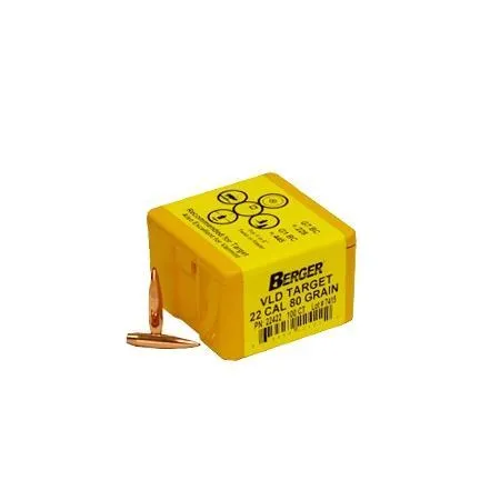 Berger 22422 VLD Target 22 Cal 80gr Bullets 100/Box - View 2