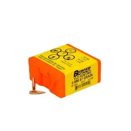 Berger 24524 6mm 87gr VLD Boat Tail Bullets 100ct - View 2