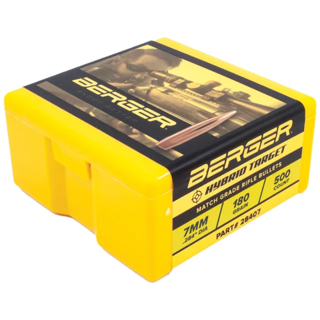 Berger 28707 7mm 180gr Hybrid Boat Tail Bullets 500/Box - View 2