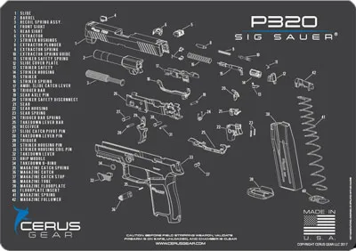 Cerus Gear Sig P320 Schematic Gray/Blue HM-SIG-320-SCH-GRY - View 2
