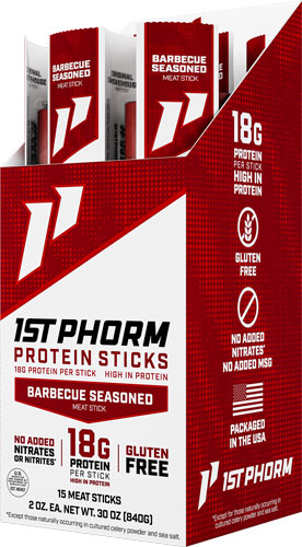 1ST PHORM Protein Beef Sticks Barbecue Seasoned 15 Pack - View 2