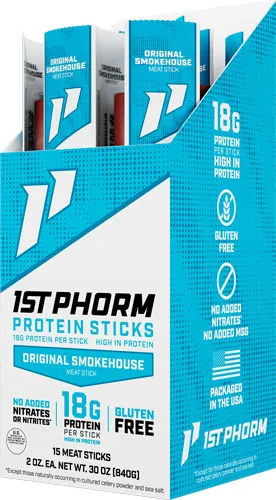 1ST PHORM Beef Sticks Original Smokehouse Survival Gear - View 2